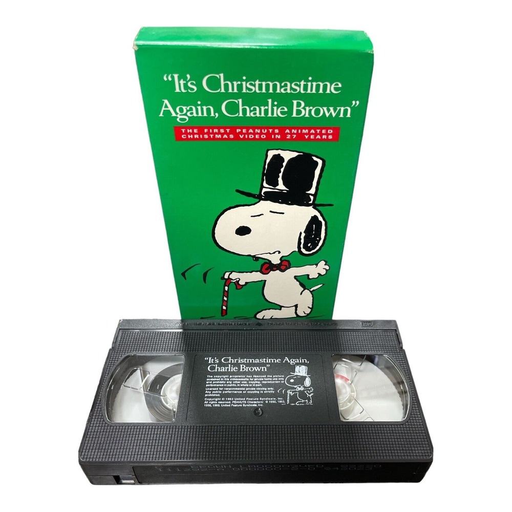 Its Christmastime Again Charlie Brown VHS Snoopy‎ Peanuts 1992 Video